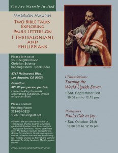 Flyer 13th Ch 2 Bible Talks Fall 2014