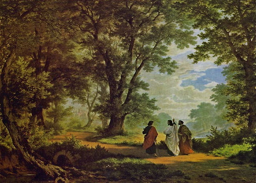 "The Walk to Emmaus", by Gemälde von Robert Zünd (Wikimedia) http://commons.wikimedia.org/wiki/File:Zünd_Gang_nach_Emmaus_1877.jpg