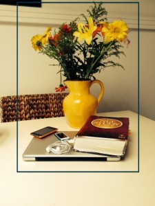 Bible and flowers
