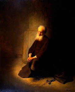 Peter the Apostle Rembrandt_van_Rijn_-_St._Peter_in_Prison_(The_Apostle_Peter_Kneeling)_-_Google_Art_Project