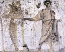 raising of lazarus  catacomb of sts peter and marcellinus1359682854221