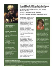 Fresno Bible talks flyer Sept 2018